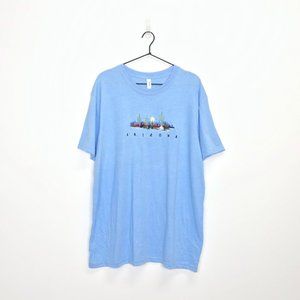 Angderson Arizona Embroidered Arizona T-Shirt Blue